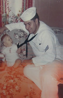 Paul Kessler with his child